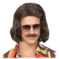 Perruque Et Moustache Années 70 Marron