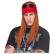 Op deze afbeelding zie je een Accessoires, van het merk Widmann. Biker AXL Pruik Met Bandana En Zonnebril