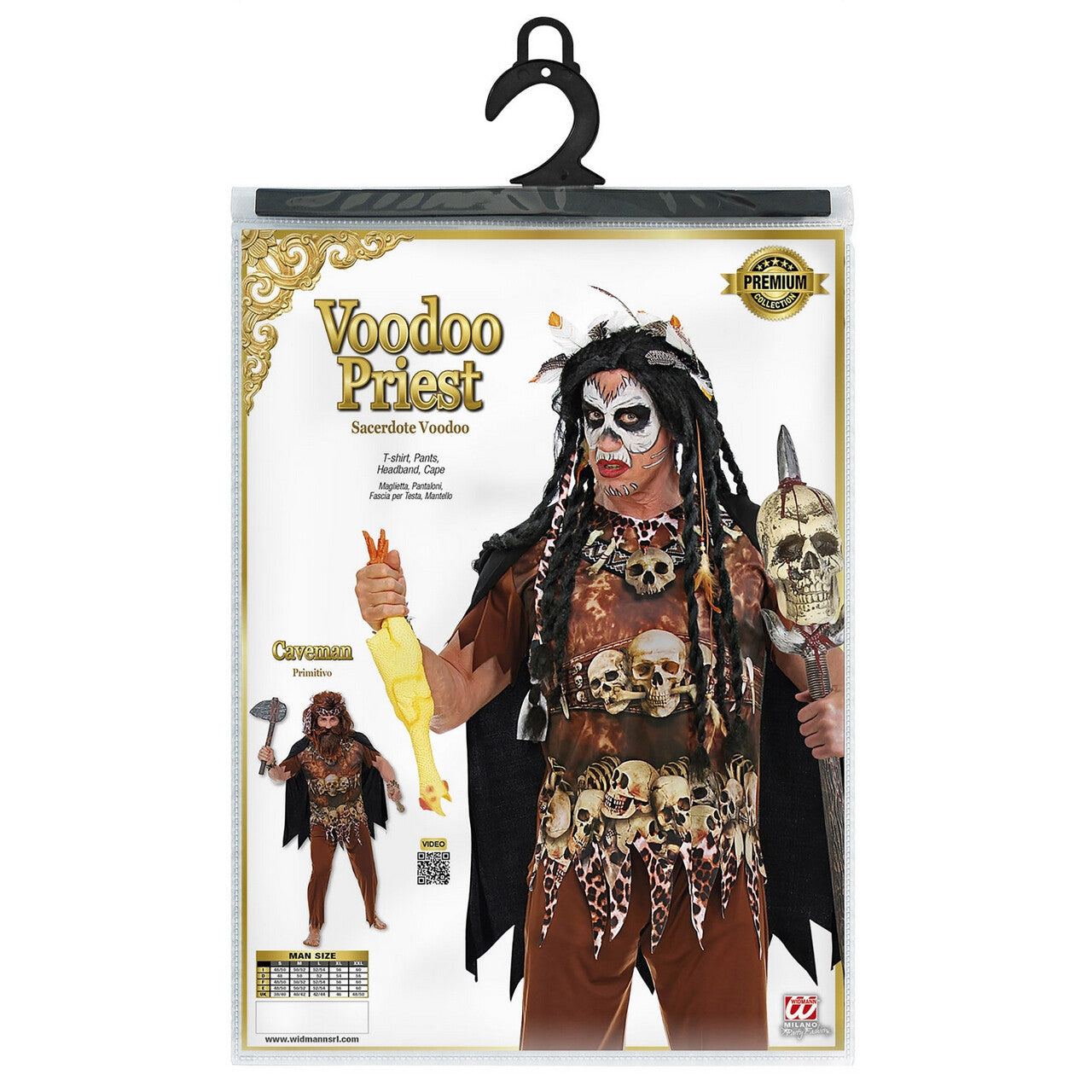 Op deze afbeelding zie je een Kostuums, van het merk Widmann. Voodoo Priester Haiti Man Kostuum