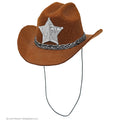 Mini Chapeau De Cowboy Avec étoile De Shérif Marron