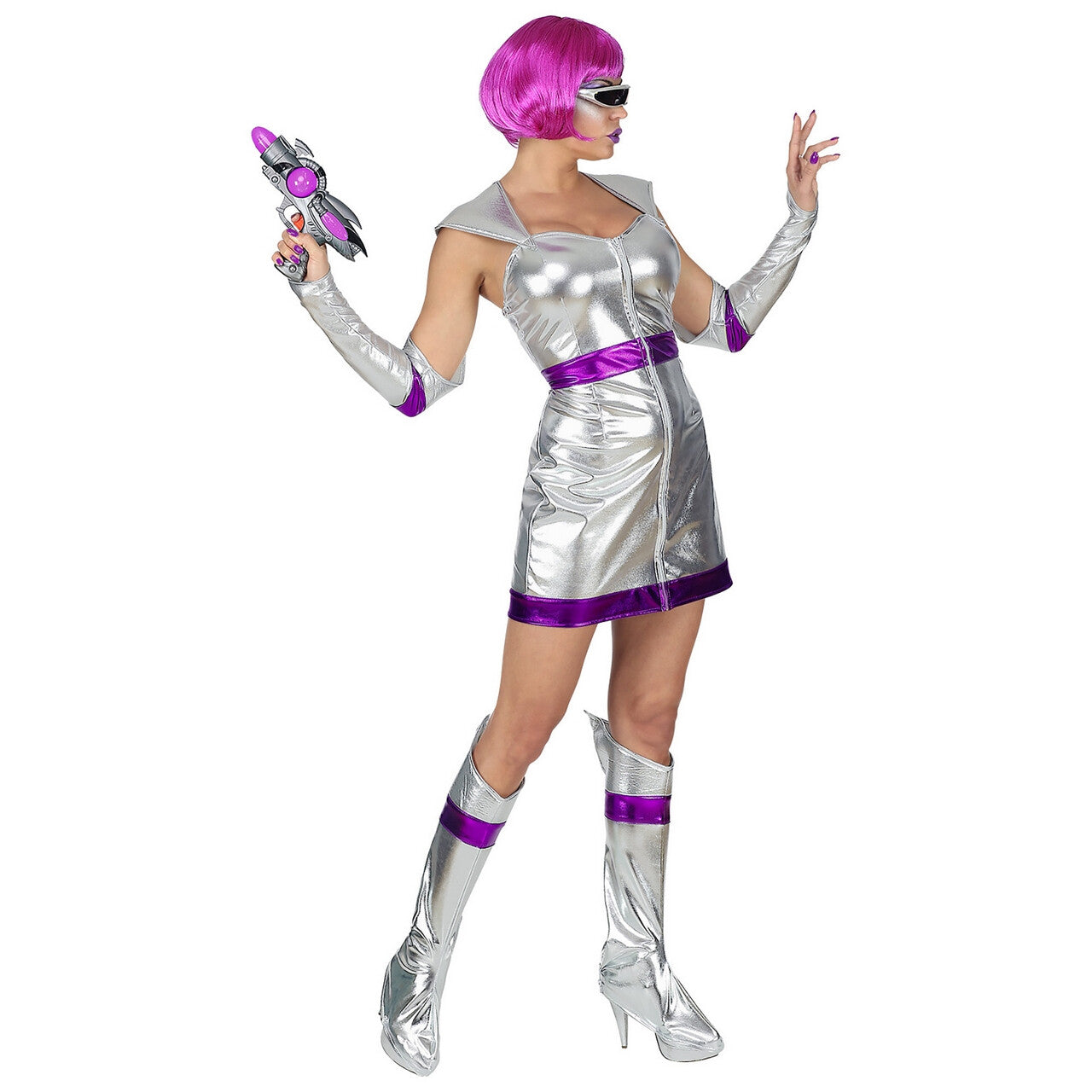 Op deze afbeelding zie je een Kostuums, van het merk Widmann. Science Fiction Dame Ursula Uranus Vrouw Kostuum