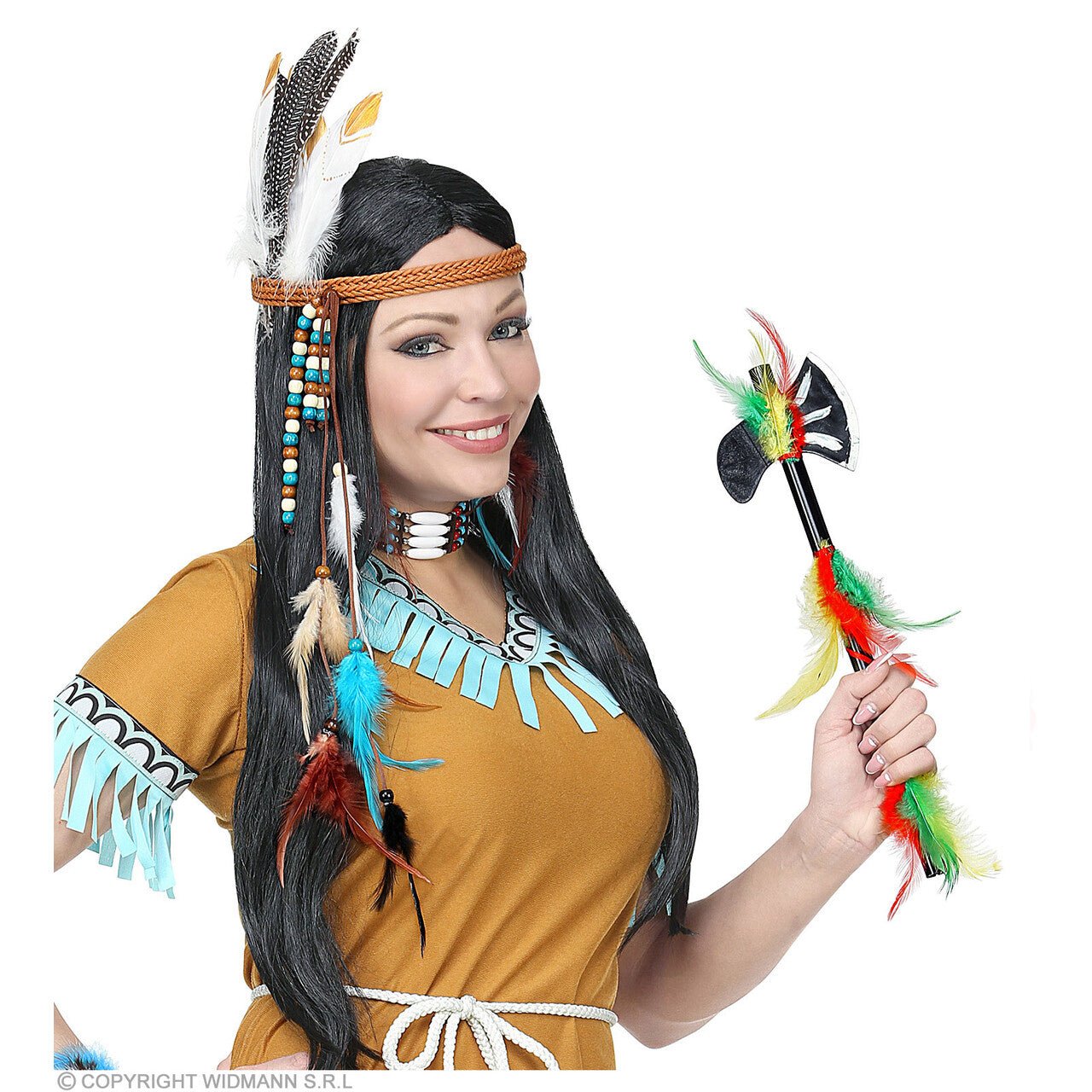 Op deze afbeelding zie je een Accessoires, van het merk Widmann. Indiaanse Tomahawk Hakauw