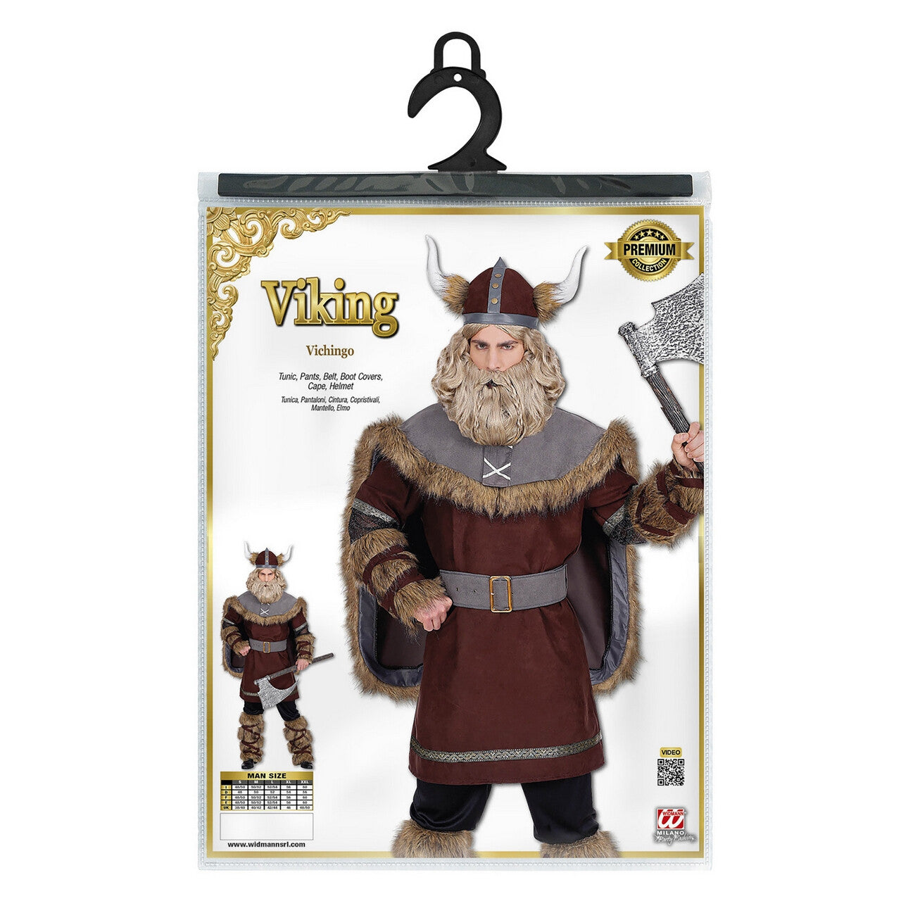 Op deze afbeelding zie je een Kostuums, van het merk Widmann. Onverwoestbare Woeste Viking Noorwegen Man Kostuum