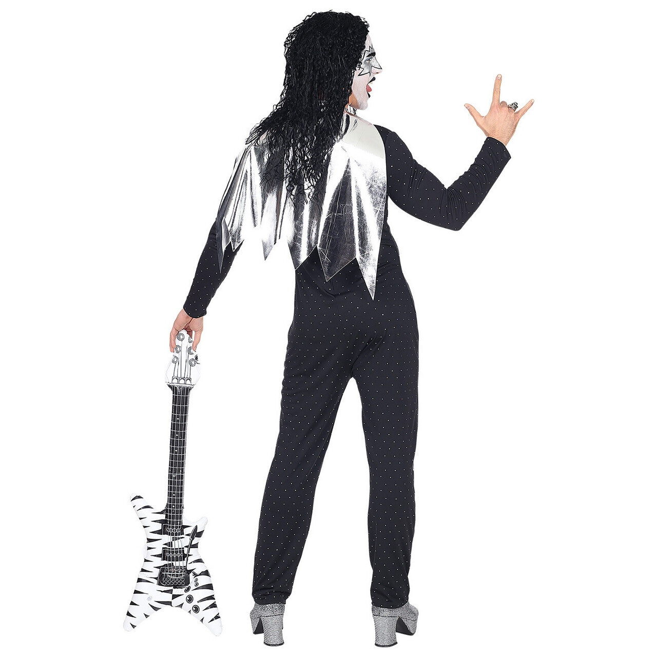 Op deze afbeelding zie je een Kostuums, van het merk Widmann. Heavy Metal Rock Star Kiss Man Kostuum