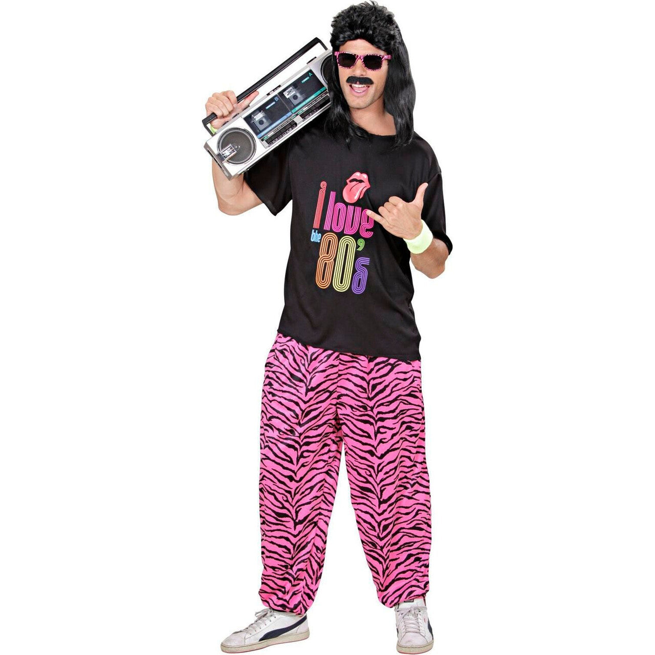 Op deze afbeelding zie je een Kostuums, van het merk Widmann. 80s Swagger Boy Man Kostuum