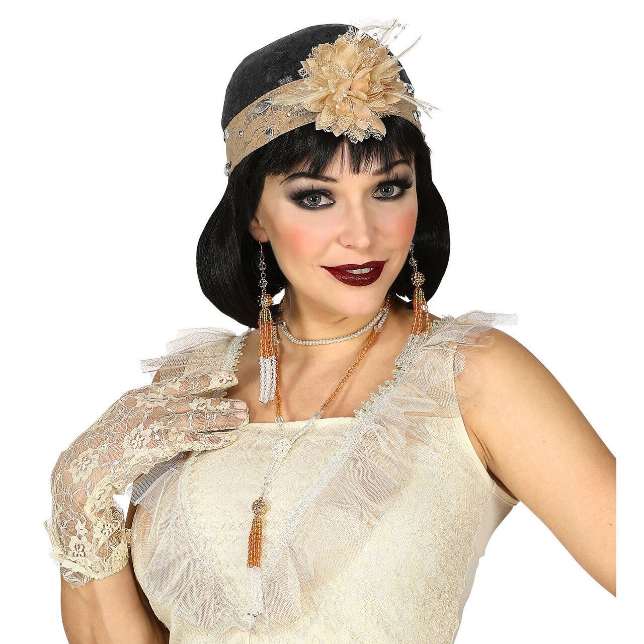 Op deze afbeelding zie je een Accessoires, van het merk Widmann. Swingende Jaren 20 Flapper Set