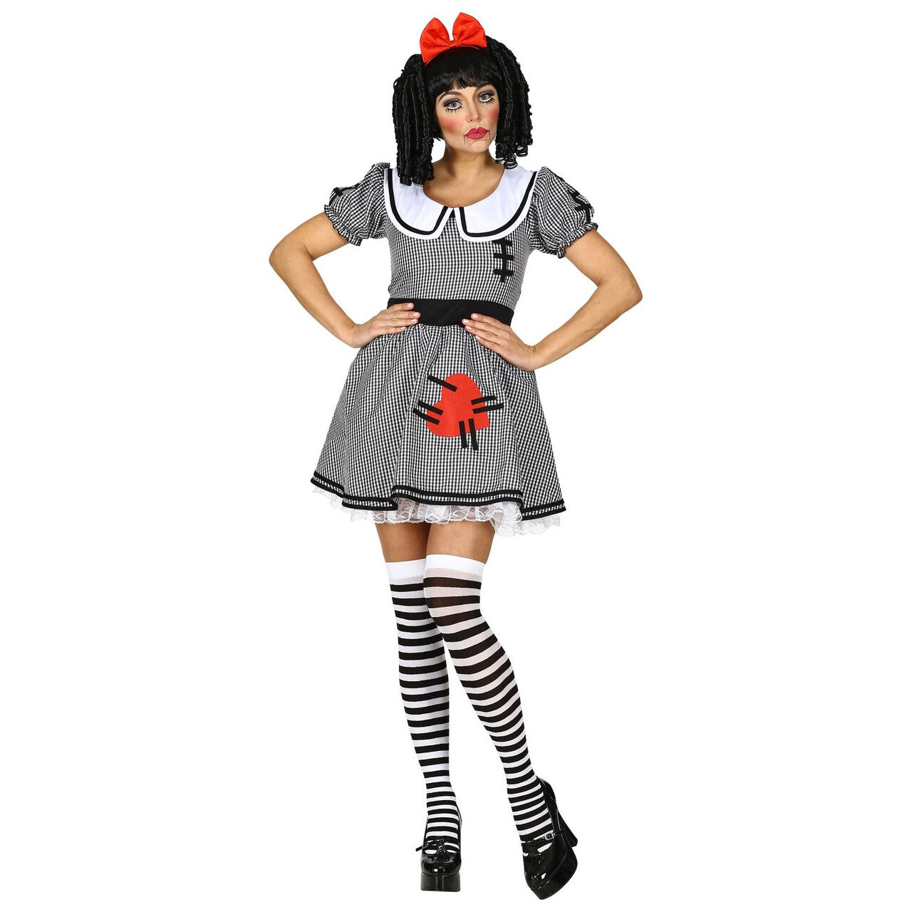Op deze afbeelding zie je een Kostuums, van het merk Widmann. Enge Living Dead Doll Pop Vrouw Kostuum