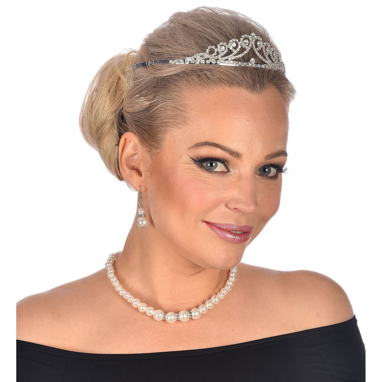 Op deze afbeelding zie je een Accessoires, van het merk Widmann. Strass Sieraadsteentjes Tiara Maxima
