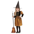 Sorcière Dhalloween étoiles Dorées Costume
