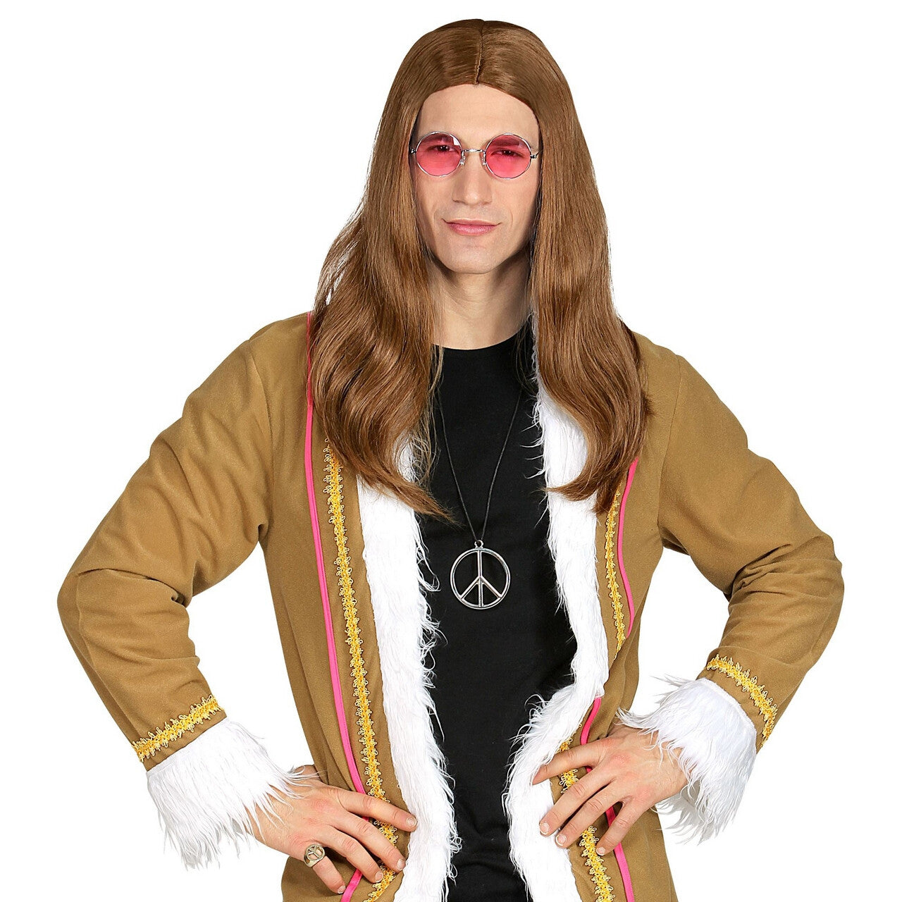 Op deze afbeelding zie je een Accessoires, van het merk Widmann. Pruik Relax Dude