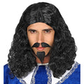 Perruque Mousquetaire Avec Moustache Et Bouc