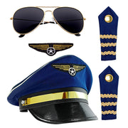 Op deze afbeelding zie je een Accessoires, van het merk Widmann. Vierdelige Set Luchtvaart Piloot