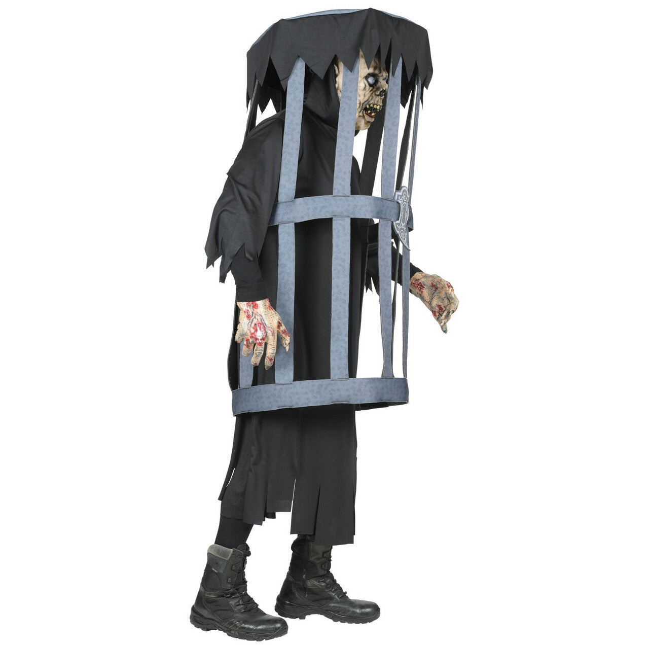 Op deze afbeelding zie je een Kostuums, van het merk Widmann. Zombie In Een Kooi Kostuum