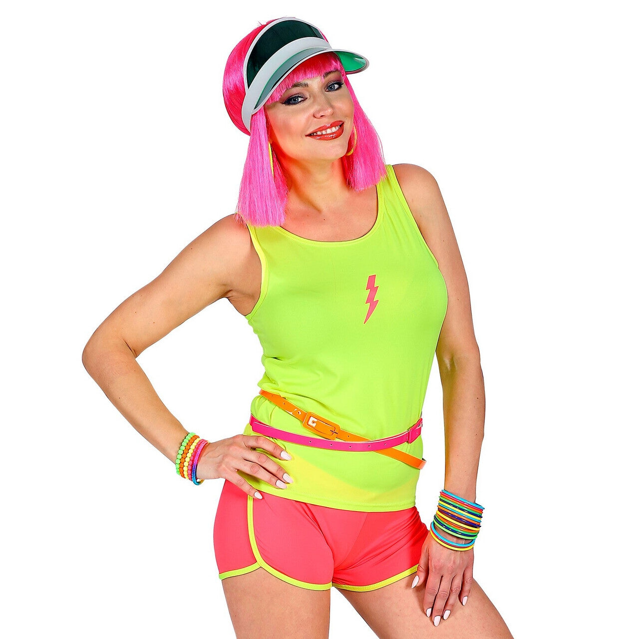 Op deze afbeelding zie je een Accessoires, van het merk Widmann. Smalle Riem Neon Oranje