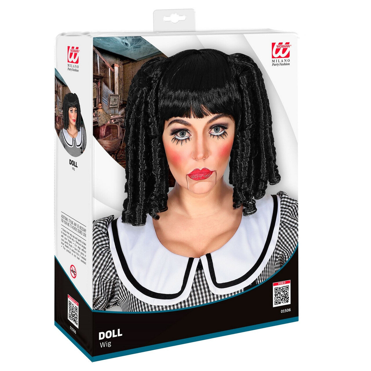 Op deze afbeelding zie je een Accessoires, van het merk Widmann. Pruik Living Dead Killer Doll