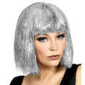 Perruque Carrée Paillettes Argent