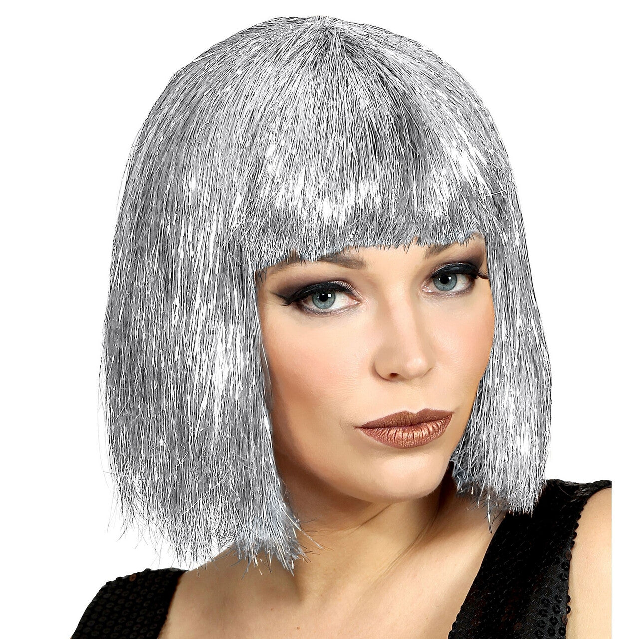 Op deze afbeelding zie je een Accessoires, van het merk Widmann. Bob Pruik Vegas Glitter Zilver