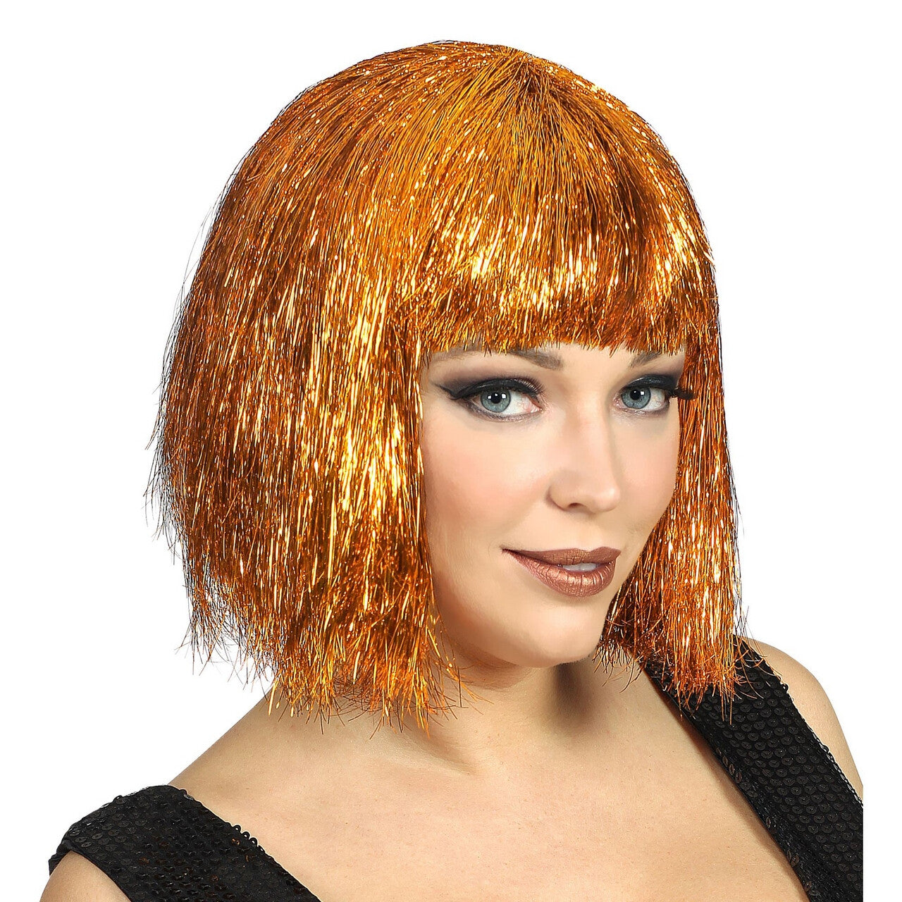 Op deze afbeelding zie je een Accessoires, van het merk Widmann. Bob Pruik Vegas Glitter Goud