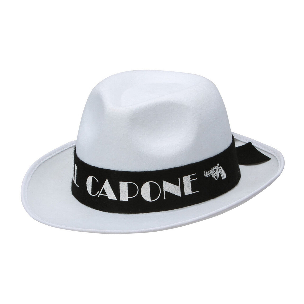 Op deze afbeelding zie je een Accessoires, van het merk Widmann. Gangster Hoed Wit Al Capone