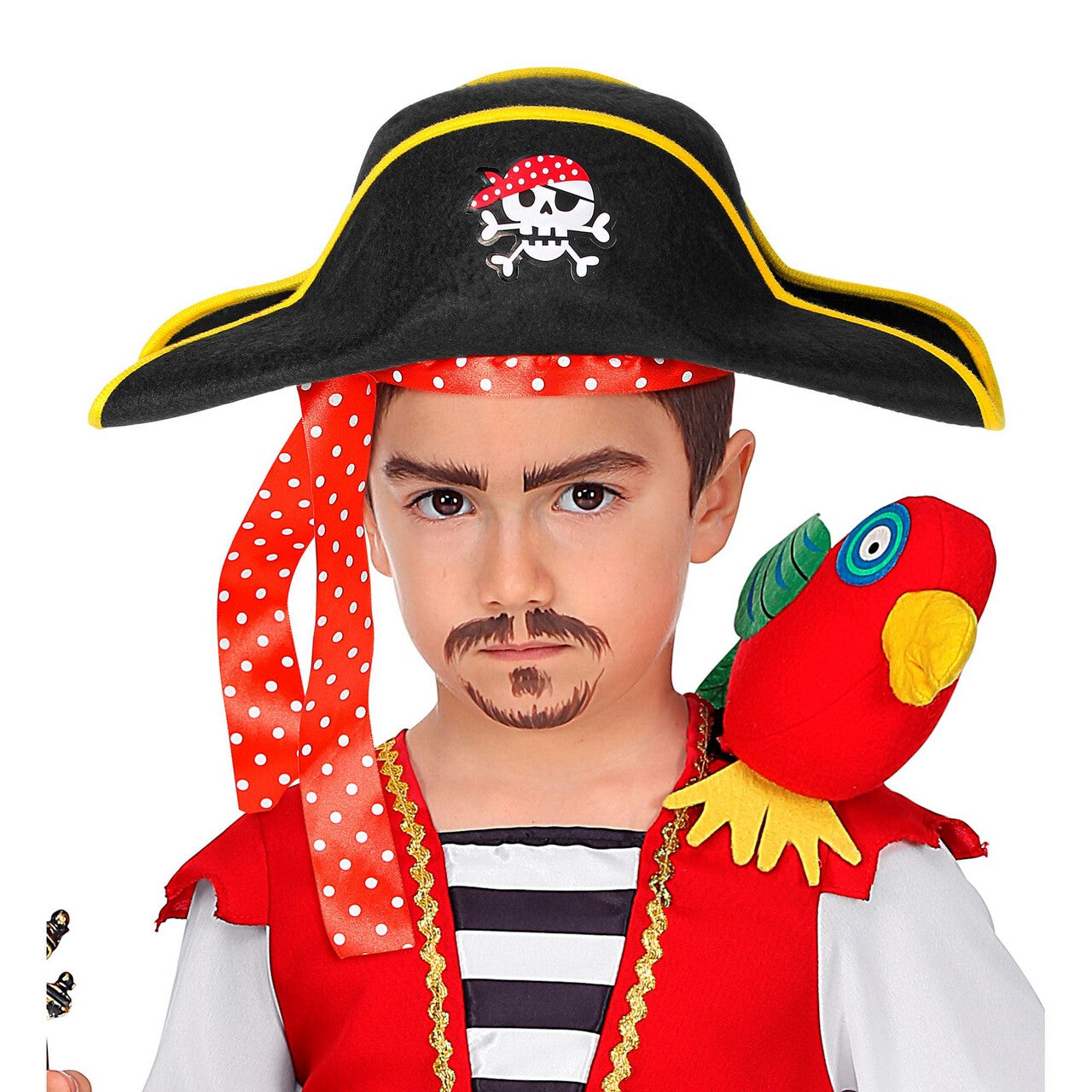 Op deze afbeelding zie je een Accessoires, van het merk Widmann. Piratenhoed Afschrikwekkende Zeerover