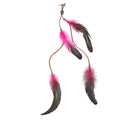 Pince à Cheveux Plumes Roses Hippie Indien