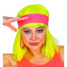 Neonpink Stirnband 80er Jahre