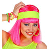 80er Jahre Neon-Stirnband Gelb