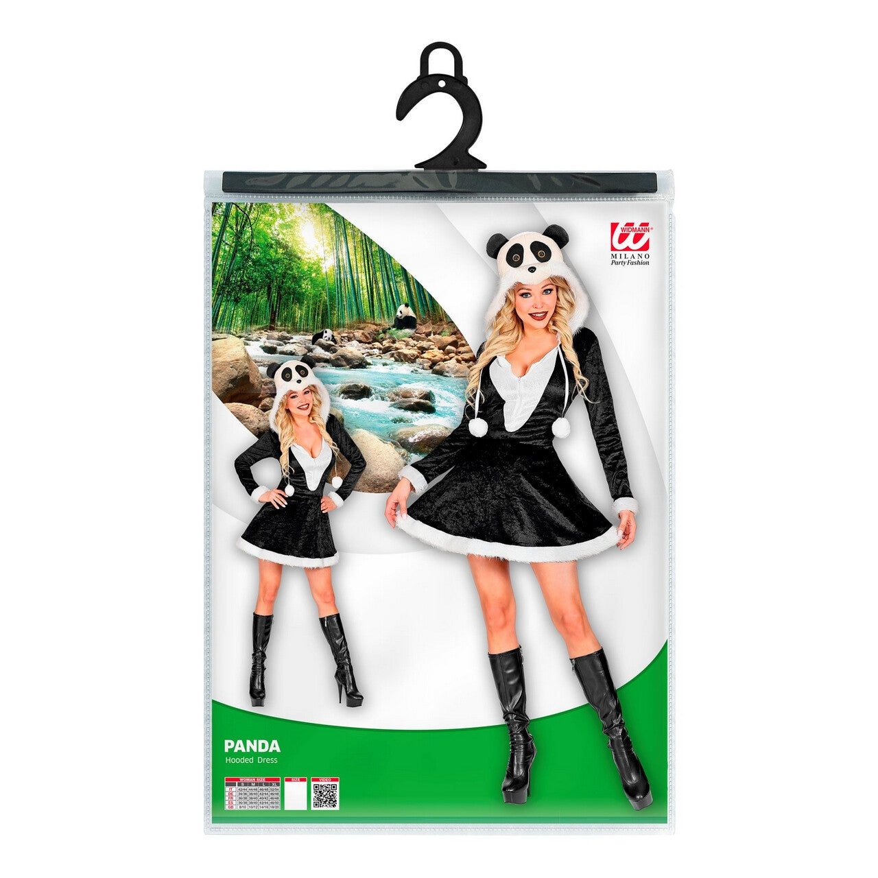 Op deze afbeelding zie je een Kostuums, van het merk Widmann. Panda Heet Bamboebos China Vrouw Kostuum