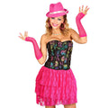 Neonrosa -Spitzen -Disco -Rock Damen
