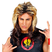 Op deze afbeelding zie je een Accessoires, van het merk Widmann. Jaren 80 Rocker Pruik Bon Jovi