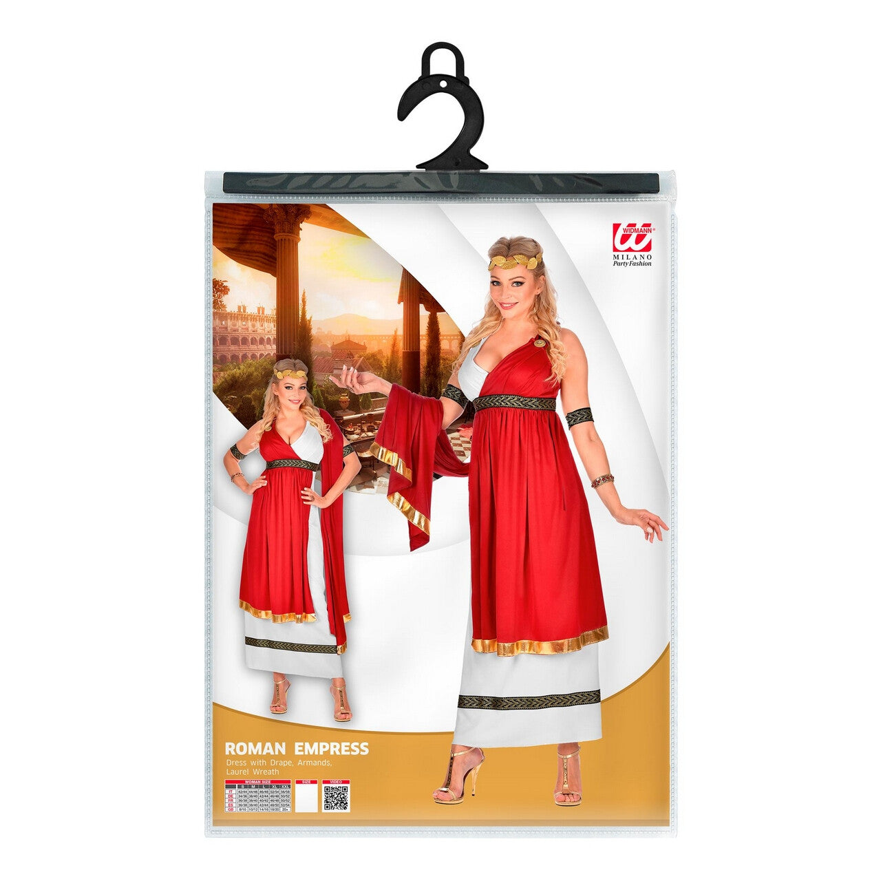 Op deze afbeelding zie je een Kostuums, van het merk Widmann. Romeinse Keizerin Cornelia Cunicula Vrouw Kostuum