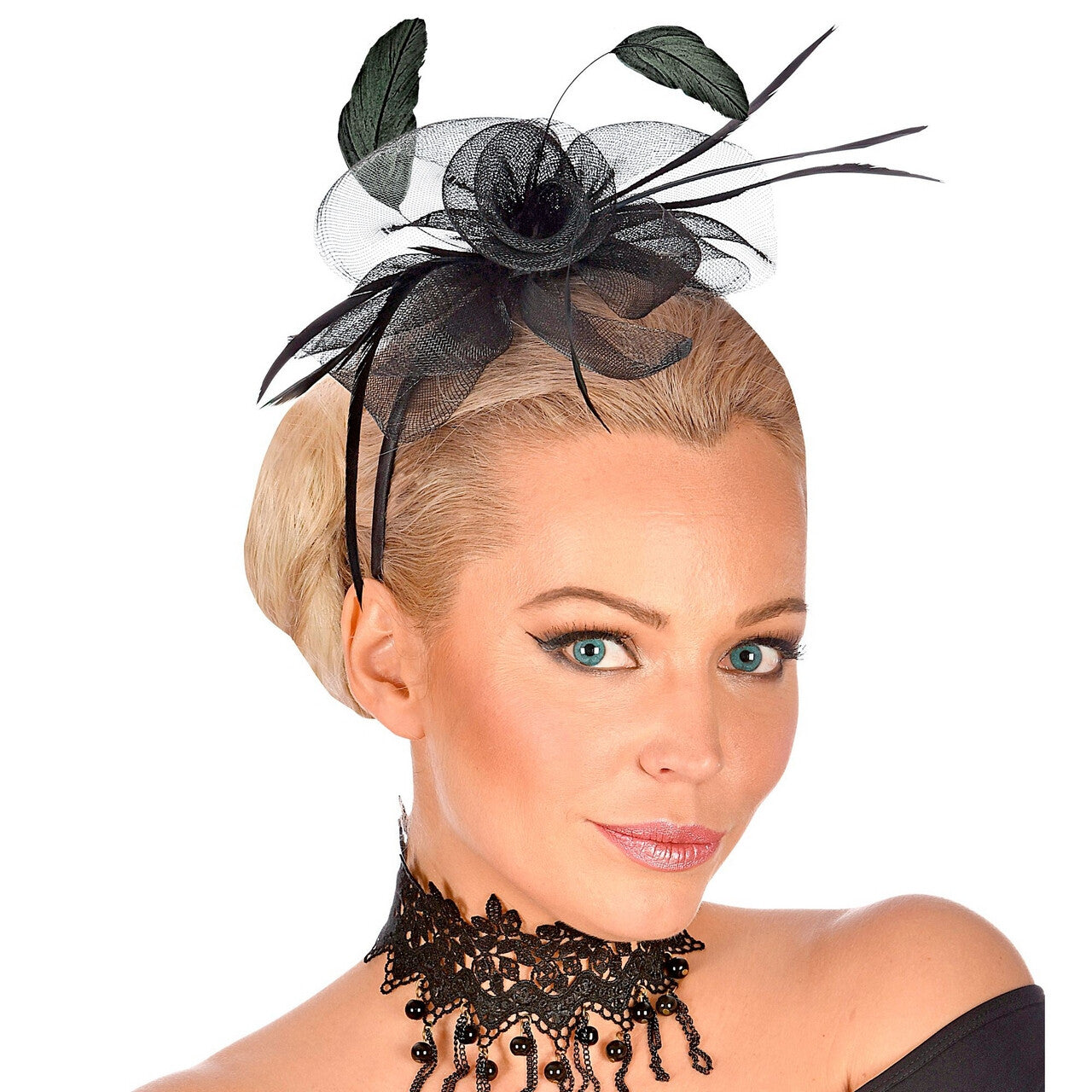 Op deze afbeelding zie je een Accessoires, van het merk Widmann. Cocktail Party Paardenraces Hoofdbedekking