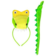 Op deze afbeelding zie je een Accessoires, van het merk Widmann. Kop Met Tanden En Staart Krokodil