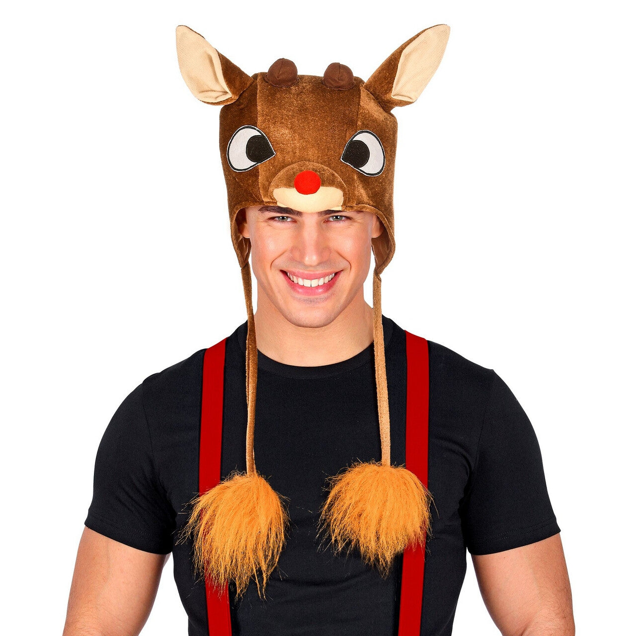 Op deze afbeelding zie je een Accessoires, van het merk Widmann. Roodneus Rendier Muts Kerst