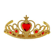 Op deze afbeelding zie je een Accessoires, van het merk Widmann. Gouden Tiara Met Rode Steentjes Prinses