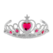 Op deze afbeelding zie je een Accessoires, van het merk Widmann. Zilveren Tiara Met Roze Steentjes Prinses