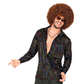 Groovy Style Disco Zwarte Stippen Shirt 70s Man