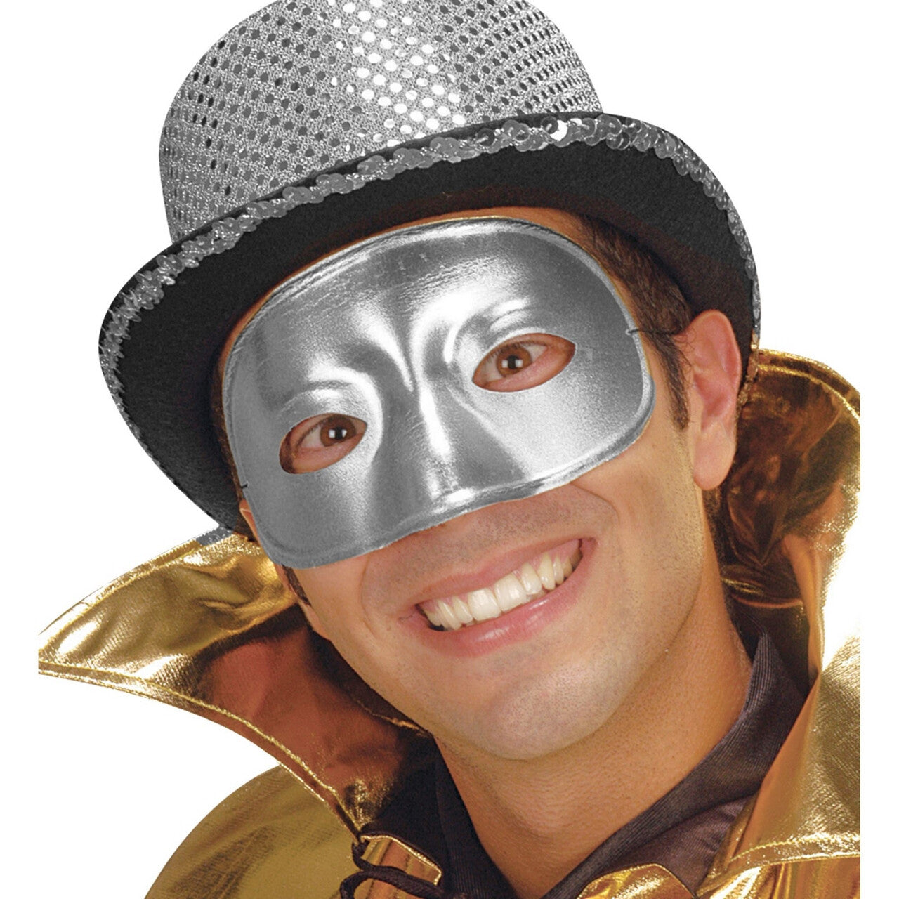 Op deze afbeelding zie je een Accessoires, van het merk Widmann. Oogmasker Masquerade Zilver