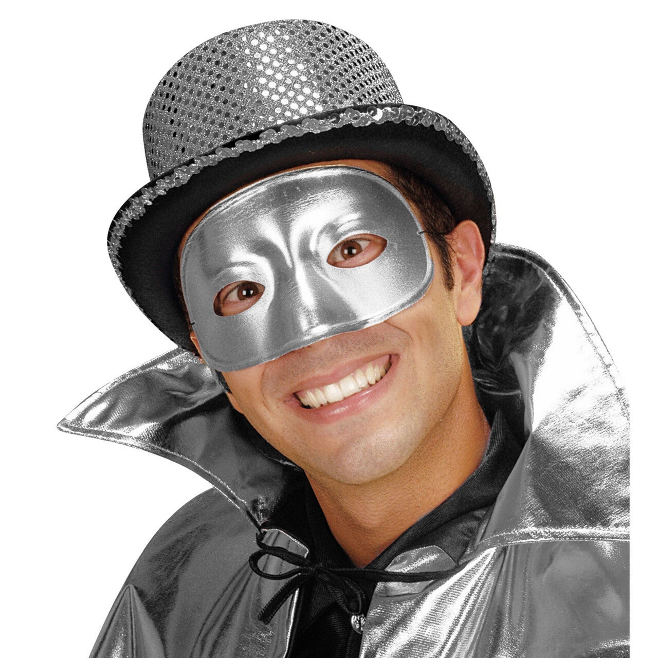 Op deze afbeelding zie je een Accessoires, van het merk Widmann. Oogmasker Masquerade Zilver