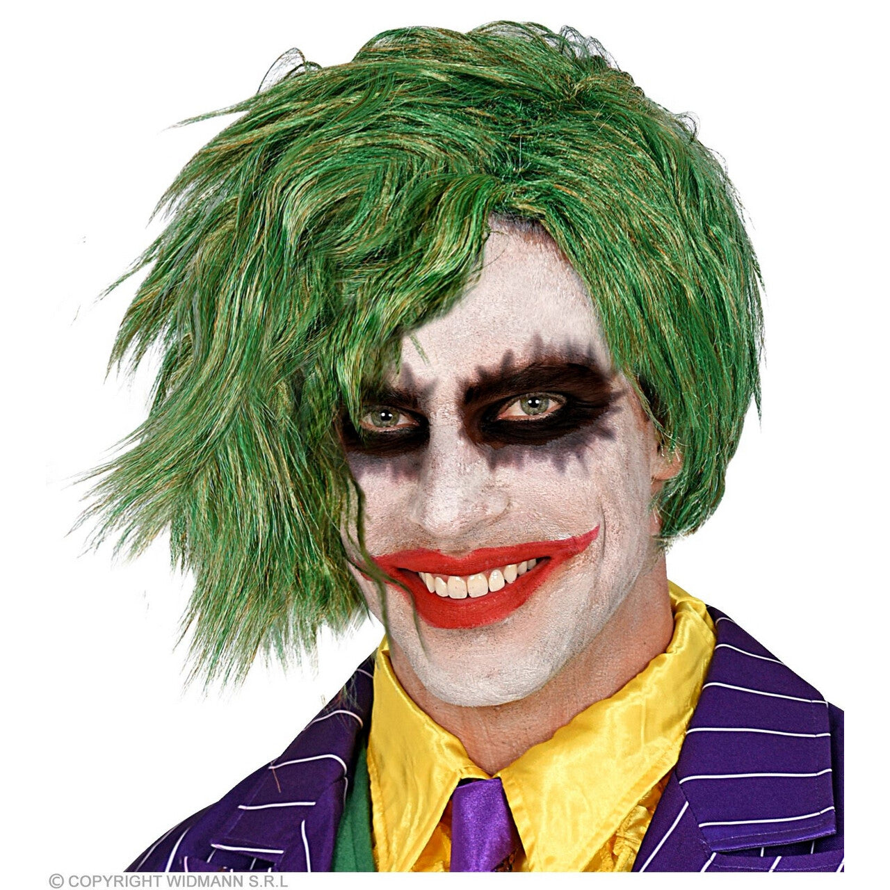 Op deze afbeelding zie je een Accessoires, van het merk Widmann. Groene Superschurk Joker Pruik