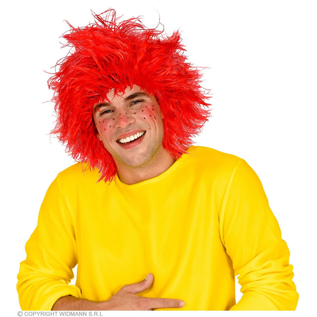 Op deze afbeelding zie je een Accessoires, van het merk Widmann. Grote Rode Bos Kabouter Pruik