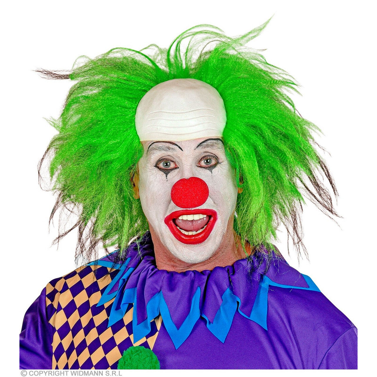 Op deze afbeelding zie je een Accessoires, van het merk Widmann. Clown Hoofbedekking Met Groen Haar