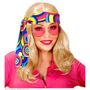 Op deze afbeelding zie je een Accessoires, van het merk Widmann. 70s Disco Pruik Met Hoofdband Blond