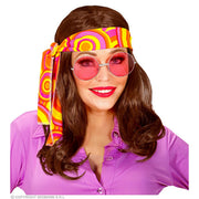 Op deze afbeelding zie je een Accessoires, van het merk Widmann. 70s Pruik Met Hoofdband Bruin