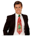 Cravate De Noël Pailletée Rouge
