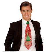 Op deze afbeelding zie je een Accessoires, van het merk Widmann. Sparkle Xmas Stropdas Rood