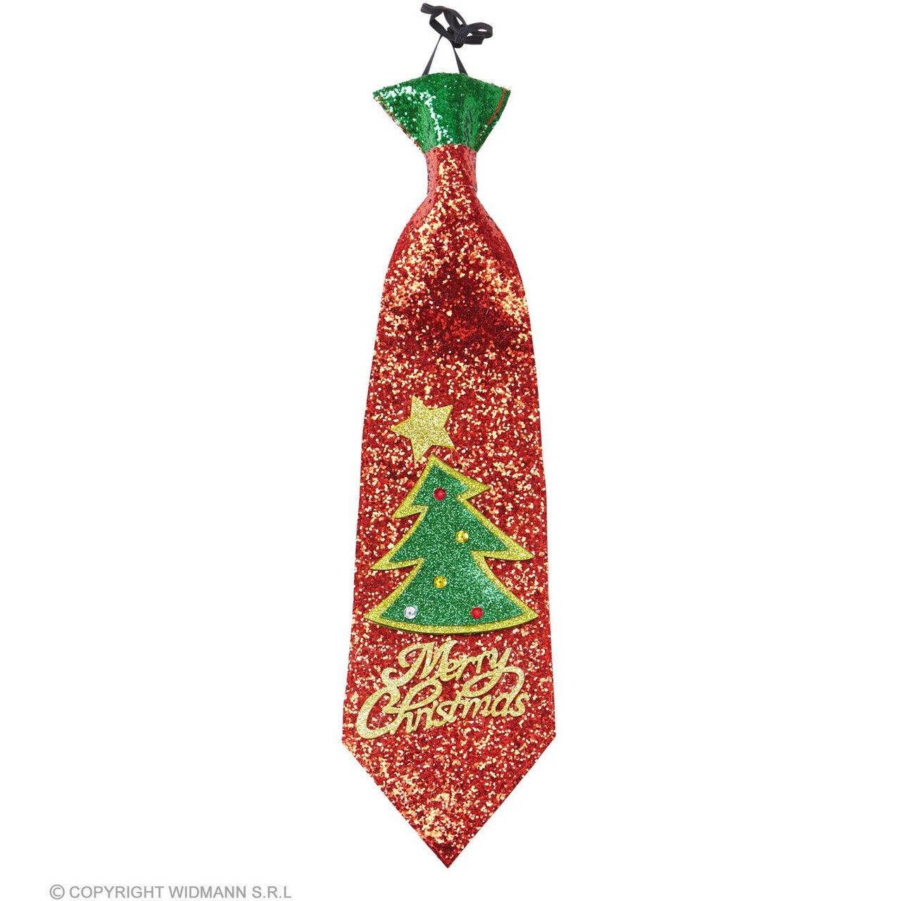 Op deze afbeelding zie je een Accessoires, van het merk Widmann. Sparkle Xmas Stropdas Rood