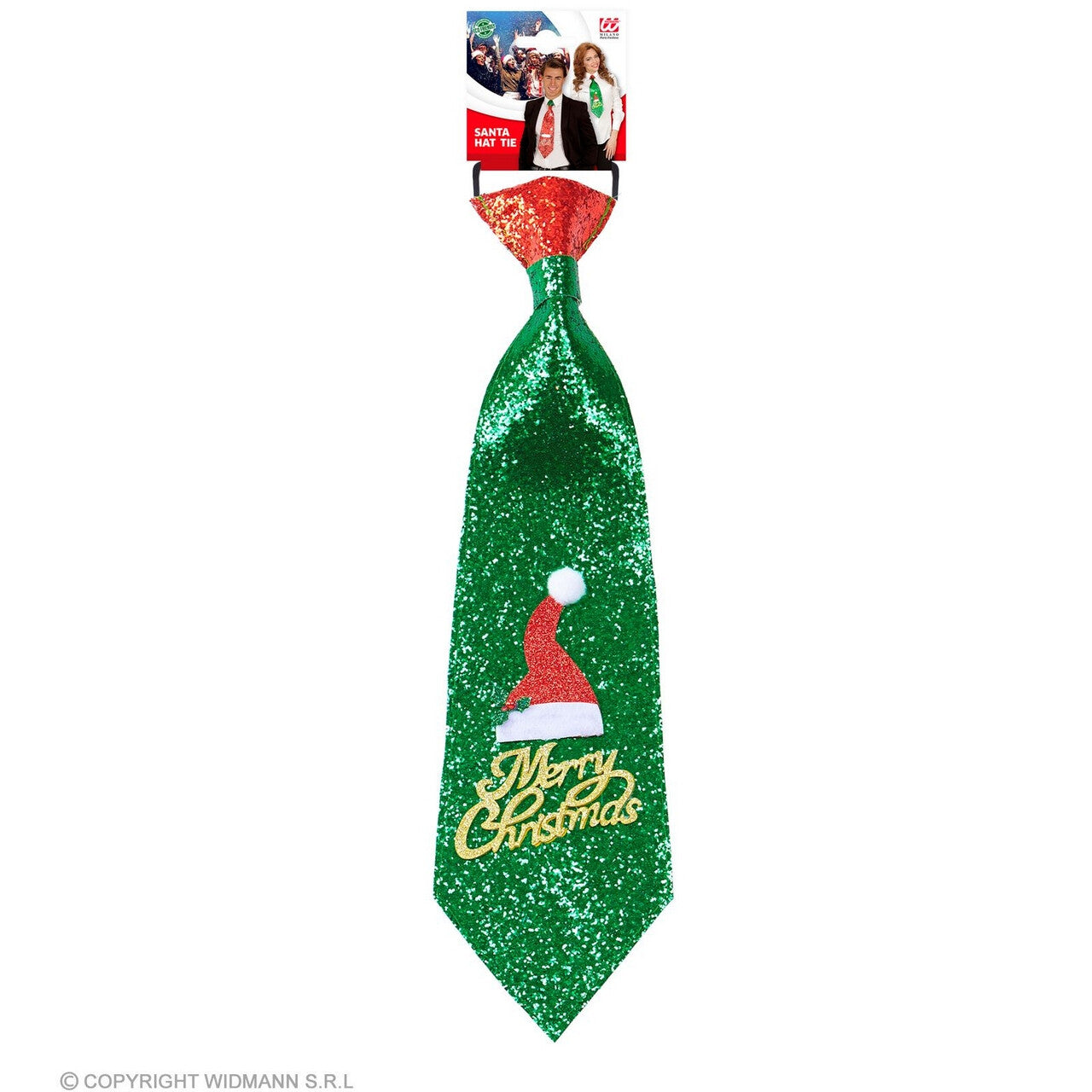 Op deze afbeelding zie je een Accessoires, van het merk Widmann. Shiny Xmas Stropdas Groen