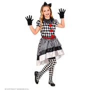 Op deze afbeelding zie je een Kostuums, van het merk Widmann. Speelse Harlekijn Pop Kind Meisje Kostuum