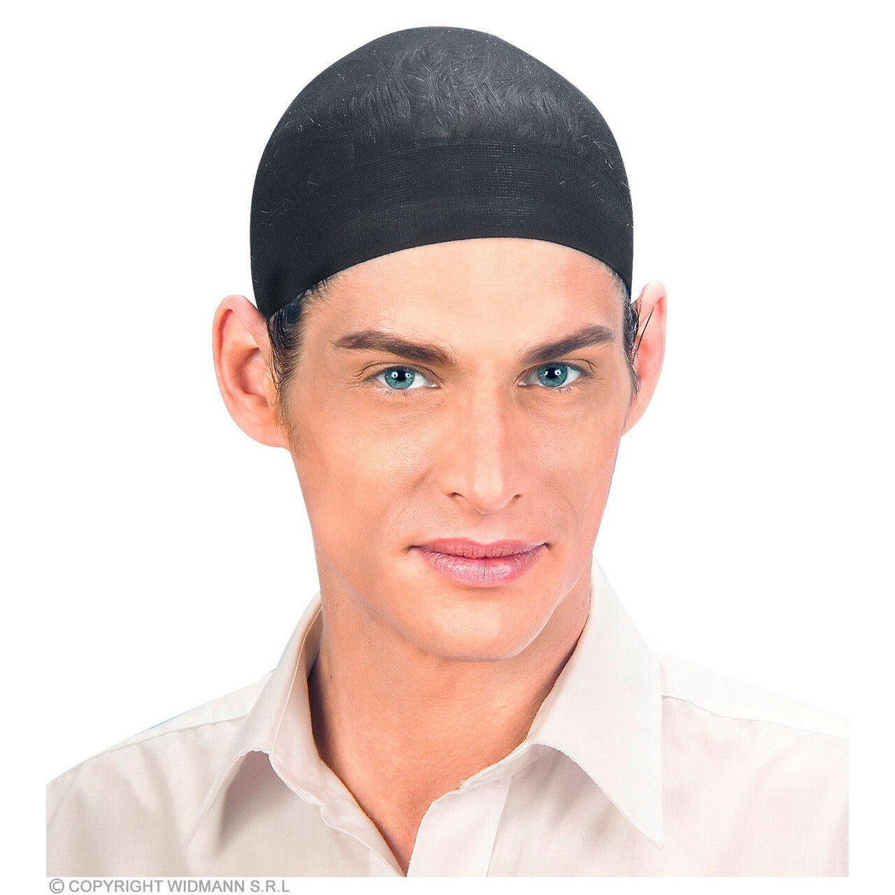 Op deze afbeelding zie je een Accessoires, van het merk Widmann. Handig Pruikenkapje Zwart